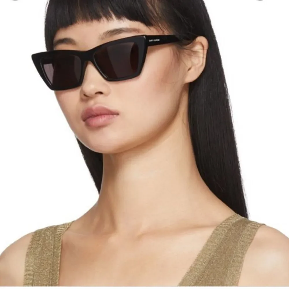 Yves Saint Laurent Black Cat-Eye Sunglasses - Picture 11 of 12